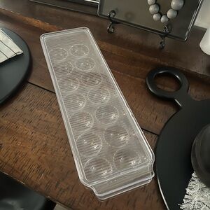 Egg Holder Clear Plastic for Refrigerator (Holds 14 Eggs)
